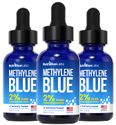 NutriBlue Labs Methylene Blue, 2% Pharmaceutical Grade, USP Methylene Blue Drops for Humans, Premium Methylene Blue Solution, Methylene Blue Supplement, 50ml (90 Servings)